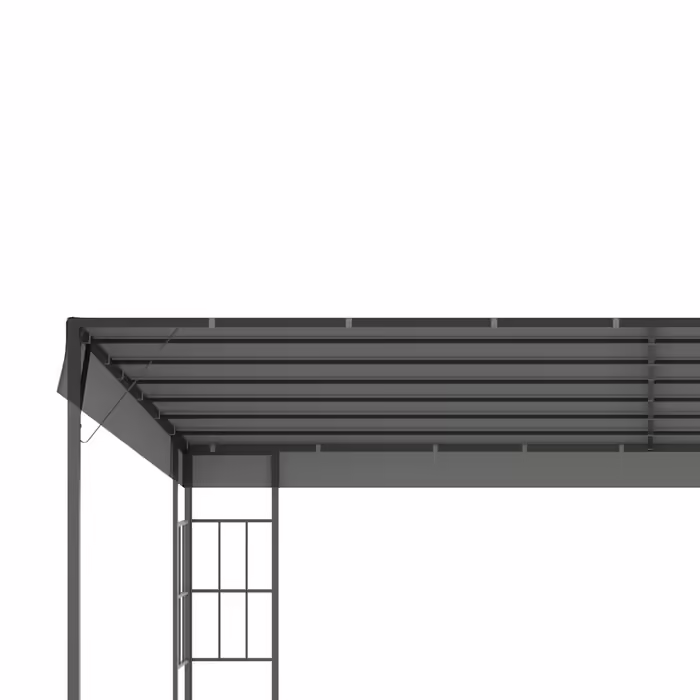 Outsunny Pergola Garden Gazebo 4 x 3 m Canopy Tent made of Metal & Polyester in Grey, ideal for Garden & Patio