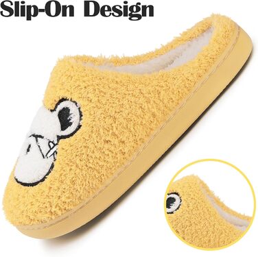 Тапочки зимові Mishansha для жінок та чоловіків, теплі плюшеві, з піною Memory Foam, розмір 36-47, жовті