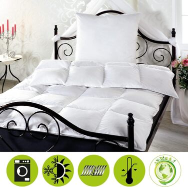Bestlivings Down Feather Comforter Duvet Quilted Comforter (1400g) - Winter Comforter Down Comforter - ÖKO TEX 135x200 cm Quilted Duvet Feather/Down - 135x200 cm