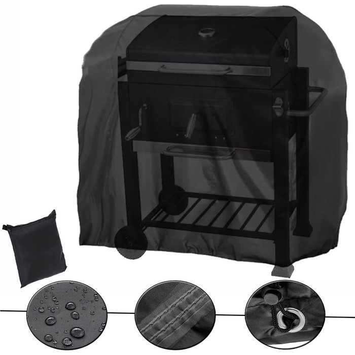 Чохол для гриля Timisea 117x66x117 см, водонепроникний, оксфорд 420D, захист від УФ, для газового гриля, міцний, всепогодний