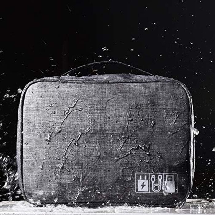 Електронна сумка-органайзер для аксесуарів: зарядні пристрої, Power Bank, кабелі (сіра)