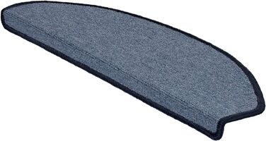 Casa Pura London Stair Treads - Non-Slip Indoor Stair Carpet Set (15-Piece) - Light Blue