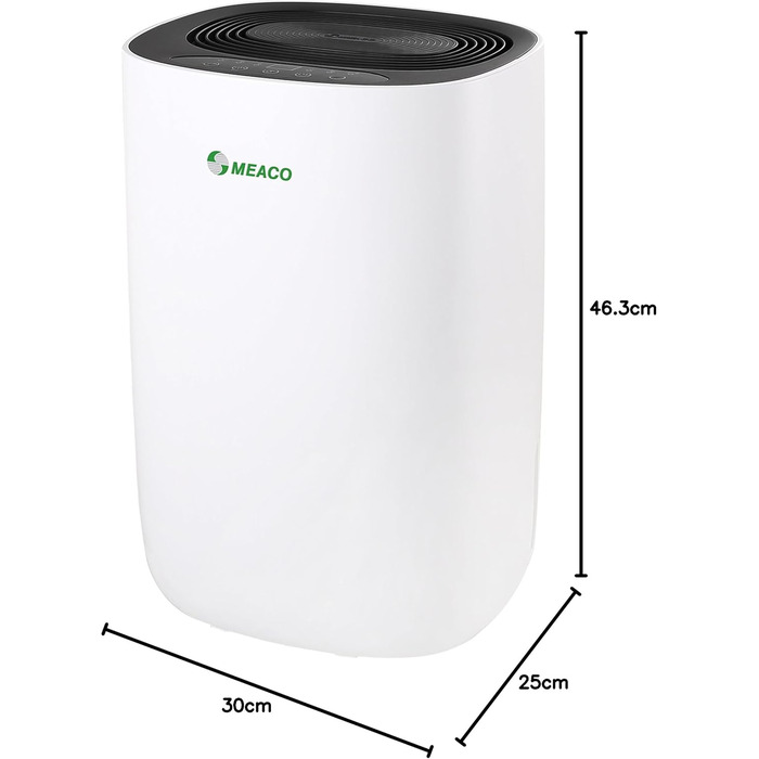 Зволожувач повітря Meaco Ultra Leiser 10L - Електричний зволожувач MeacoDry ABC, 10 літрів, чорний