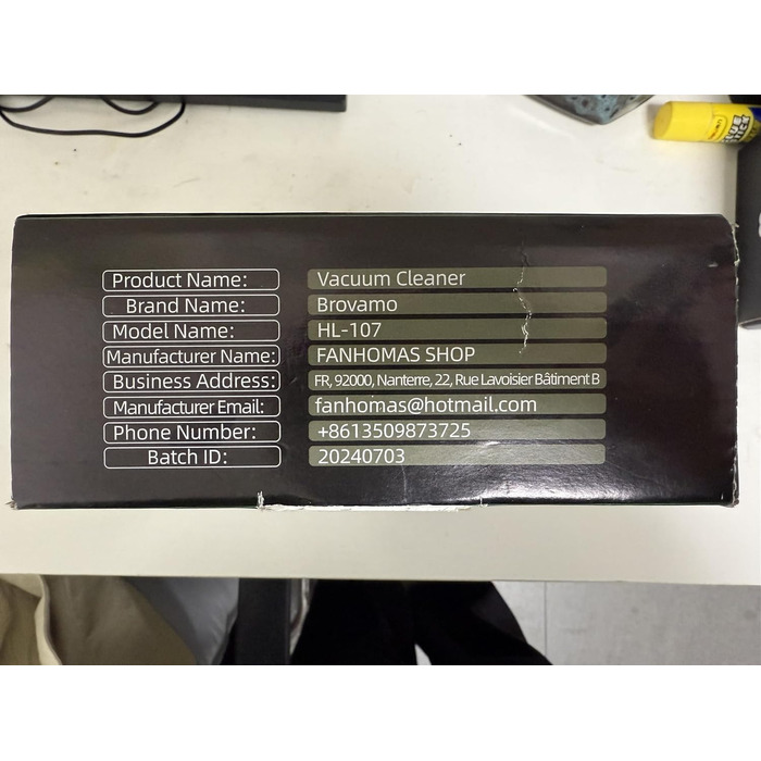 Портативний бездротовий ручний пилосос Brovamo з акумулятором, 12000Pa, для дому, авто, кухні, офісу, видалення шерсті тварин