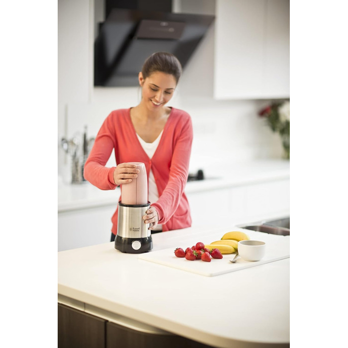 Russell Hobbs Mixer [Multi-function Stand Mixer] NutriBoost (includes 5 BPA-free and dishwasher-safe containers + lids, 22,000 RPM, 0.9 HP motor) electric, smoothie maker 23180-56 Single