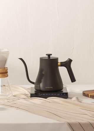 Electric Kettle 0.5L - HATTORI STUDIO - White with Keep Warm, Safety System, Thermostat, Digital Display, Temperature Indicator, 880W