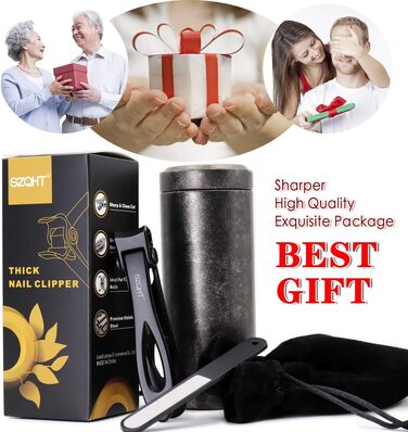 Набір для манікюру та педикюру SZQHT для товстих та врослих нігтів, чорний