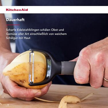 Пресу для часнику KitchenAid Softgrip - сірий колір вугілля (Y Peeler)