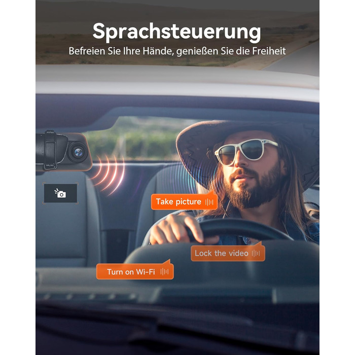 WOLFBOX Дзеркало заднього виду з камерою 12