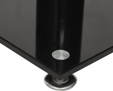 Підставка для колонок 2 шт. від vidaXL: міцна конструкція з 3-х стовпців, антиковзні ніжки, скло (чорний)