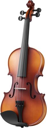 Скрипка VEVOR 4/4 з аксесуарами: футляр, колінь, стійка, струни, тюнер, дерев'яний корпус (матова коричнева)