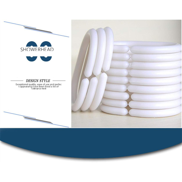 Прозора штора для ванної кімнати Blumen 180x200 см з гачками, антигрибкова, водонепроникна EVA