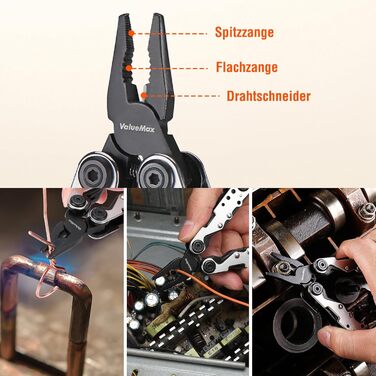 Мультитул ValueMax 13-в-1: мультиінструмент з плоскогубцями та ножем для кемпінгу та ремонту