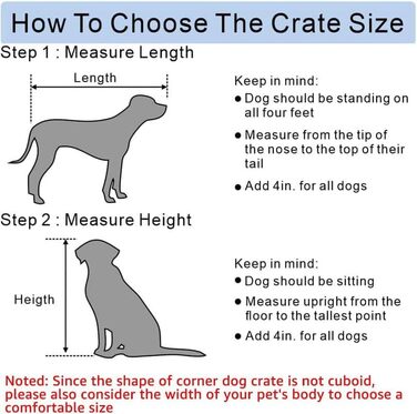 Клітка для собак ROOMTEC 106,7 см, кутова, з мискою, дерев'яна, для дому, 42.5'x23.8'x26.7'