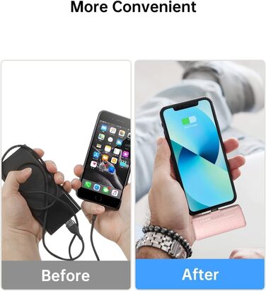 Портативний повербанк 4500mAh з PD для iPhone (персиково-рожевий)