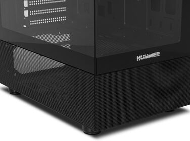 Корпус для ПК NOX Xtreme Products Hummer Vision Black – Mid-Tower ATX/Micro ATX з загартованим склом, підтримка 5 вентиляторів, USB 3.0