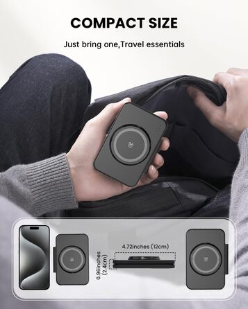 Зарядний пристрій GEEKERA MagSafe 3-в-1: для Apple Watch, iPhone та AirPods (чорний)