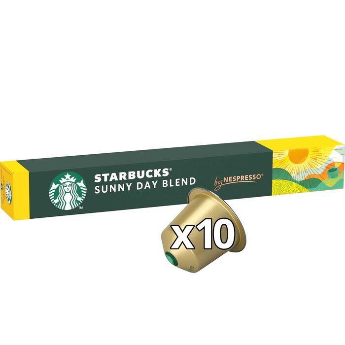 Кава Starbucks Sunny Day Blend для Nespresso, світле обсмаження, капсули 6 x 10 (60 капсул) 10 г (набір 6 шт.)