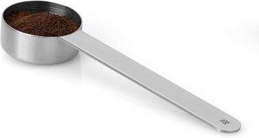 Канistra для кави WMF Kult Tee з нержавіючої сталі на 500г, з мірною ложкою, для кавових зерен та меленої кави, Cromargan® нержавіюча сталь, придатна для миття в посудомийній машині