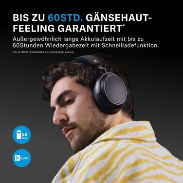 Навушники бездротові Sennheiser Momentum 4 Wireless з шумозаглушенням, Bluetooth, чорно-мідні