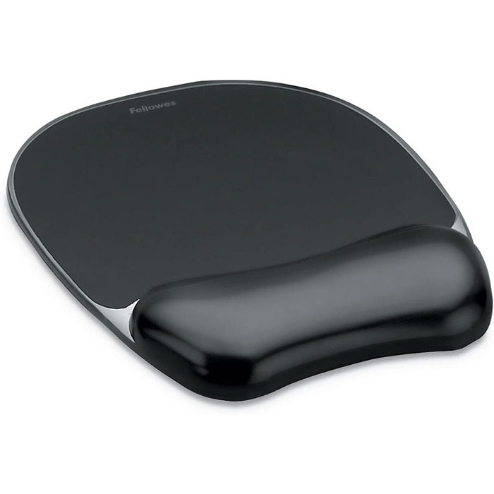 Килимок для миші Fellowes Crystals з підставкою для зап'ястя - ергономічний килимок для миші, ігровий килимок, чорного кольору