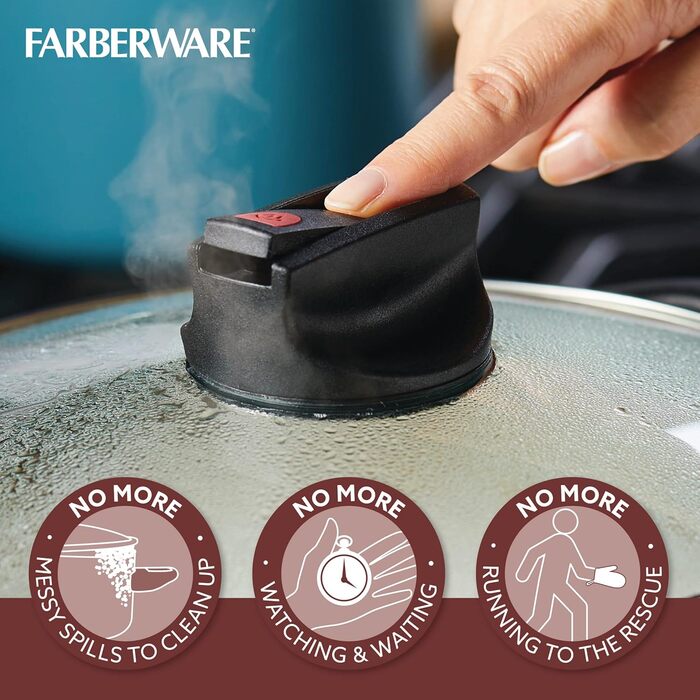 Набір посуду Farberware Smart Control, 14 предметів, антипригарне покриття, колір Аква