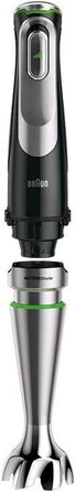 Braun MultiQuick 9 MQ 9187XLI – 5-in-1 Immersion Blender with Food Processor Attachment, Chopper, Masher for Potatoes & Vegetables, and Whisk, Infinite Speed Control, 1200 W, Black/Stainless Steel