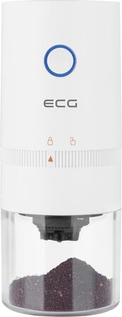 Електрична кавомолка ECG KM 150 Minimo White, USB-C, біла