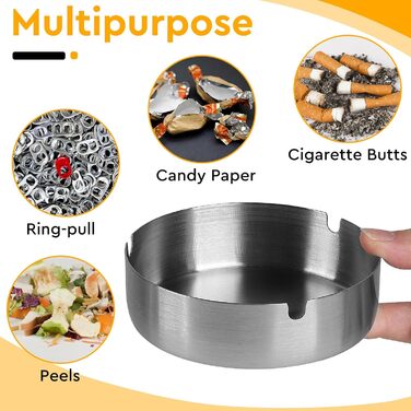 Настінний попільничка CPROSP з нержавіючої сталі, 28.5x6.5 см, з замком, для саду, подвір'я, вілли (6 шт.)