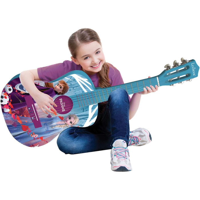 Гітара Lexibook Akustikgitarre K2200 Disney Frozen - дерев'яна, 36'', з навчальною інструкцією та чохлом