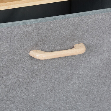 Relaxdays Bamboo Bathroom Shelf with 2 Laundry Baskets