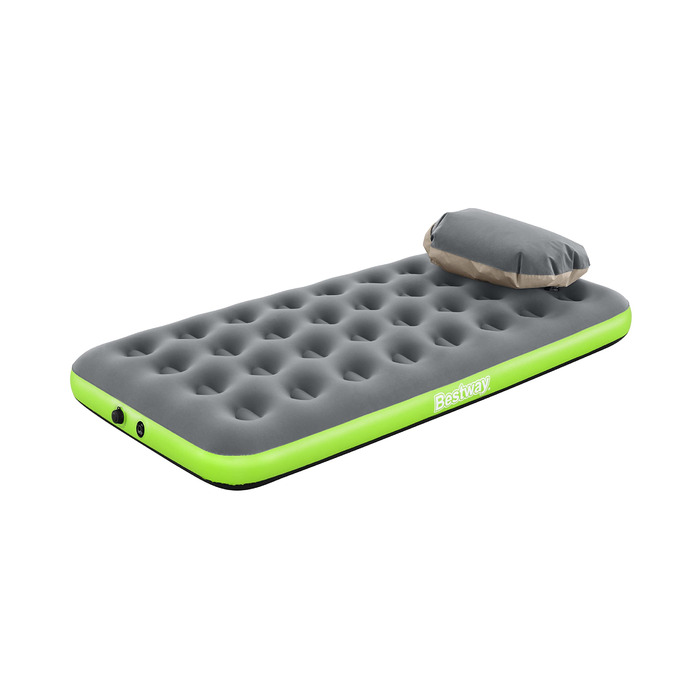 Надувний матрац Bestway Roll & Relax Twin 188x99x22 см, сірий, для відпочинку