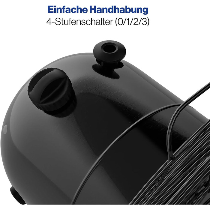 Вентилятор ProfiCare® з поворотом, 35W, Ø 30 см, 3 швидкості, тихий, чорний | PC VL 3063 M