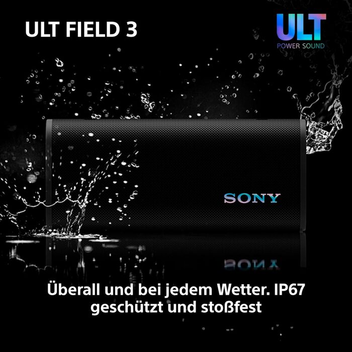 Sony ULT Field 3 Forest Grey – Портативна Bluetooth колонка з глибоким басом, 24 год автономії, IP67 (водонепроникна, пилозахищена, ударостійка)