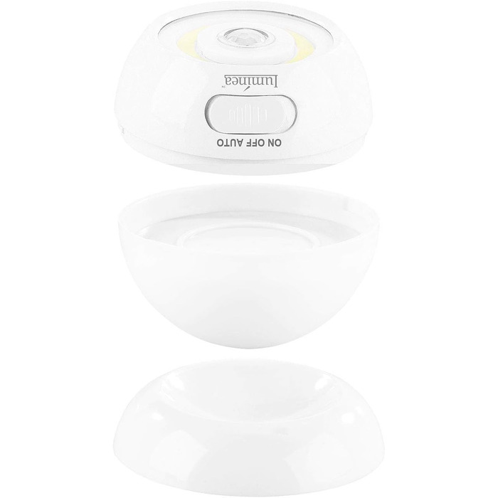 Lunartec Rechargeable Flashlights: 2-Pack ultra-bright COB LED rechargeable lights with PIR sensor, 200 lm, white (rechargeable light with motion sensor, LED spotlight, battery table lamp)