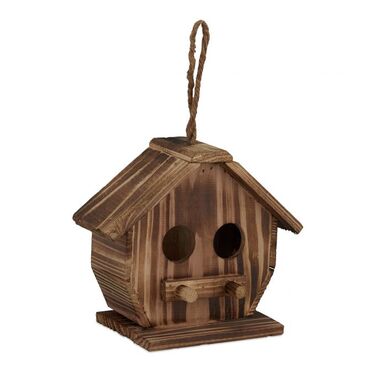 Relaxdays Wooden Decorative Birdhouse