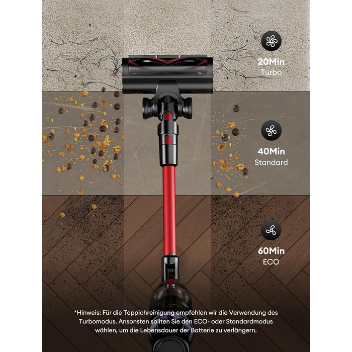 Бездротовий акумуляторний пилосос Ultenic U16 Flex: 550W, 50000Pa, 60 хв роботи, сенсорний екран, телескопічна труба, док-станція, антизаплутування, для твердих поверхонь та килимів, видалення шерсті тварин