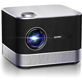 AURZEN Boom 3: 4K проєктор з автофокусом, HDR, WiFi6, Bluetooth, Dolby Audio. Підтримка 1080P Full HD, LED Smart проєктор для дому та на вулицю (чорний)