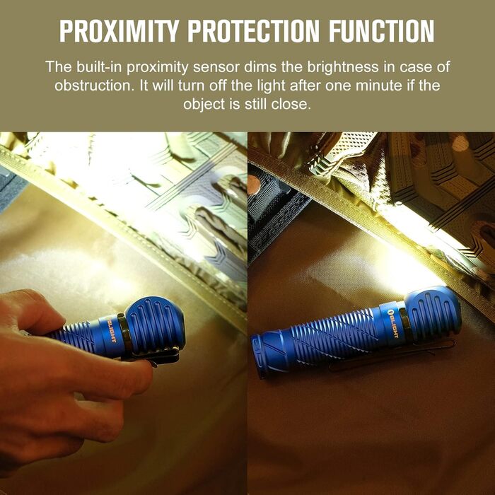 OLIGHT Perun 2 Headlamp 2500 Lumens, 166 Meter Beam Distance, USB Rechargeable LED Flashlight 5 Modes Headlamp with Timer Function, Custom Battery for Running, Jogging, Fishing, Camping (Blue)