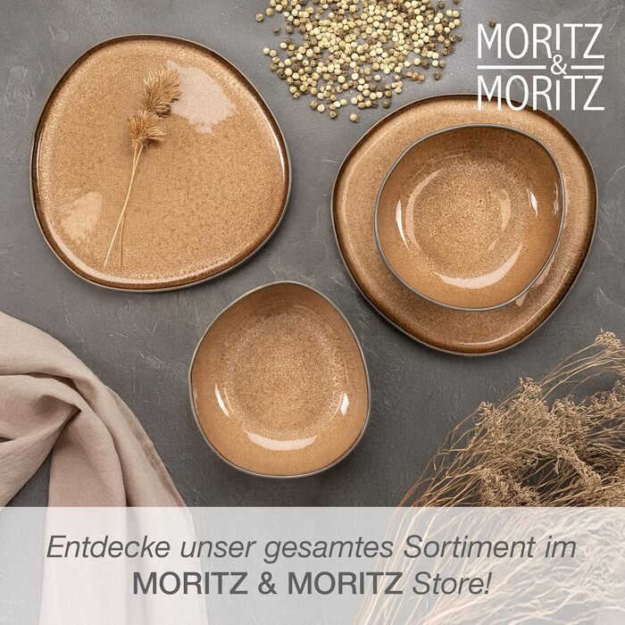 Набір кавових чашок Moritz & Moritz ORGANIC 6 шт. - керамічні чашки з унікальним градієнтом кольору, придатні для миття в посудомийній машині