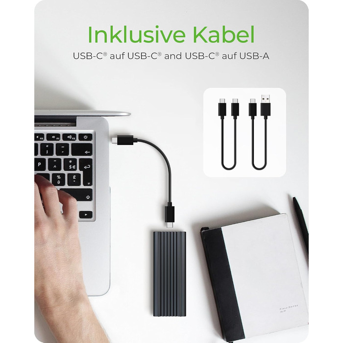Зовнішній корпус для M.2 PCIe SSD ICY BOX IB-1817M-C31, USB 3.1 Type-C, алюміній, RGB підсвічування, чорний