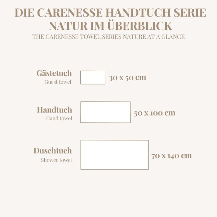 Набір рушників Carenesse (4 шт.), 50x100 см, 100% натуральна небілена бавовна, вафельна структура з бордюром, преміум готельна якість, Öko-Tex Standard 100