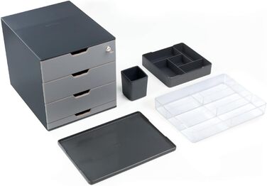 Компактна коробка для кави Point Box S (з 2 шухлядами для кави/чаю, кейс для кавової станції/офісної кухні), антрацит, 338358