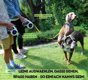 Snuggle Paws Retractable Dog Leash - 5m LED Light, Poop Bag Dispenser, Chew-Proof Steel Cable, Reflective Nylon Band | Extendable Leash for Small Dogs up to 20kg