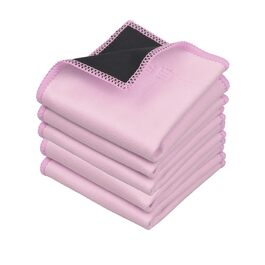 Серветки для чищення з мікрофібри Eco-Fused, 5 шт. - двосторонні - для смартфонів, LCD-телевізорів, планшетів, екранів ноутбуків, об'єктивів камер (рожеві, 17 x 16 см)