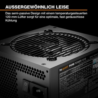 Блок живлення be quiet! Pure Power 13 M 1200W, ATX 3.1, 80+ Gold, повністю модульний