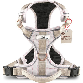 Шлейка для собак Freudentier з ручкою, дихаюча, з м'якою підкладкою - надійна фіксація та максимальна безпека, протисмикова, для собак маленьких, середніх та великих порід - шлейка для великих собак (XL)