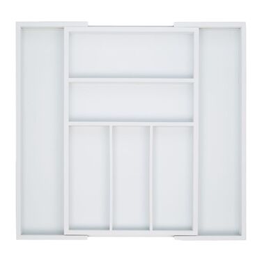 Relaxdays Cutlery Insert Bamboo White