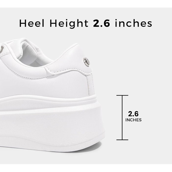 Жіночі кросівки на платформі LUCKY STEP, білі, з екошкіри, зручні повсякденні, розмір 38 EU