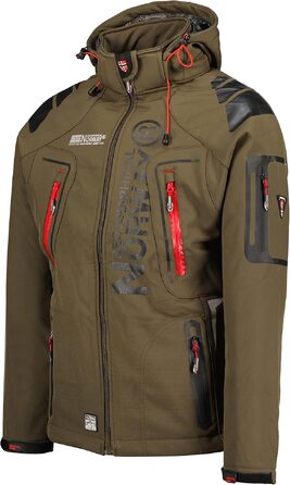 Чоловіча функціональна куртка для активного відпочинку Geographical Norway Tangata, колір хакі/червоний, розмір XXL